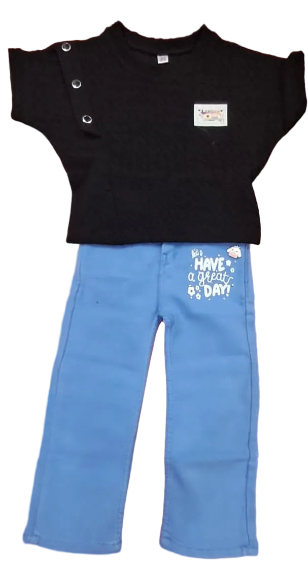 Denim Jeans pant and style t- shirt