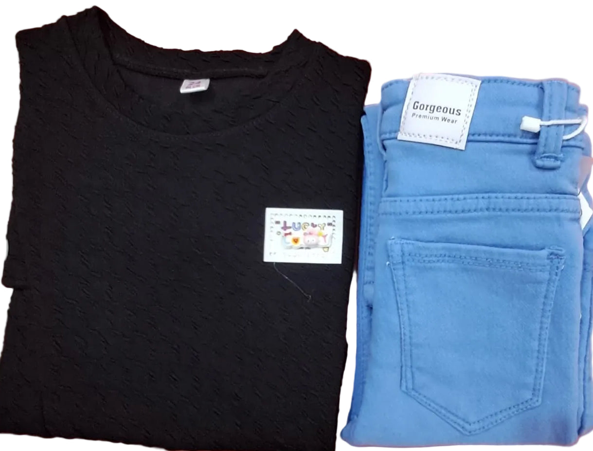 Denim Jeans pant and style t- shirt