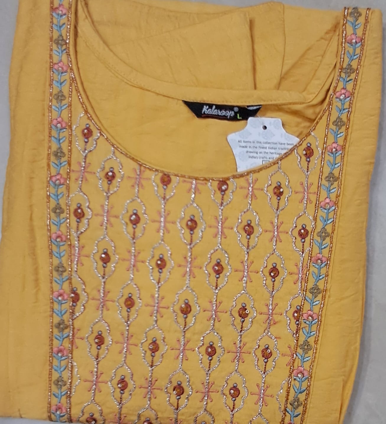 Yellow Kurti for women