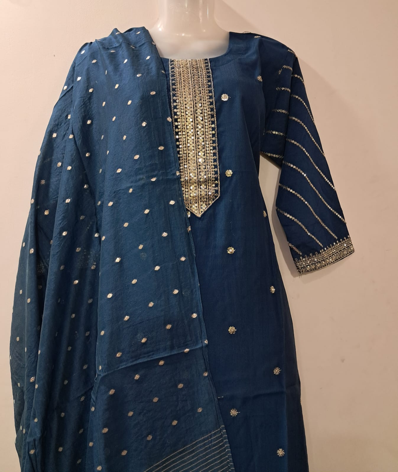 Vatican Silk Teal Blue Mirror