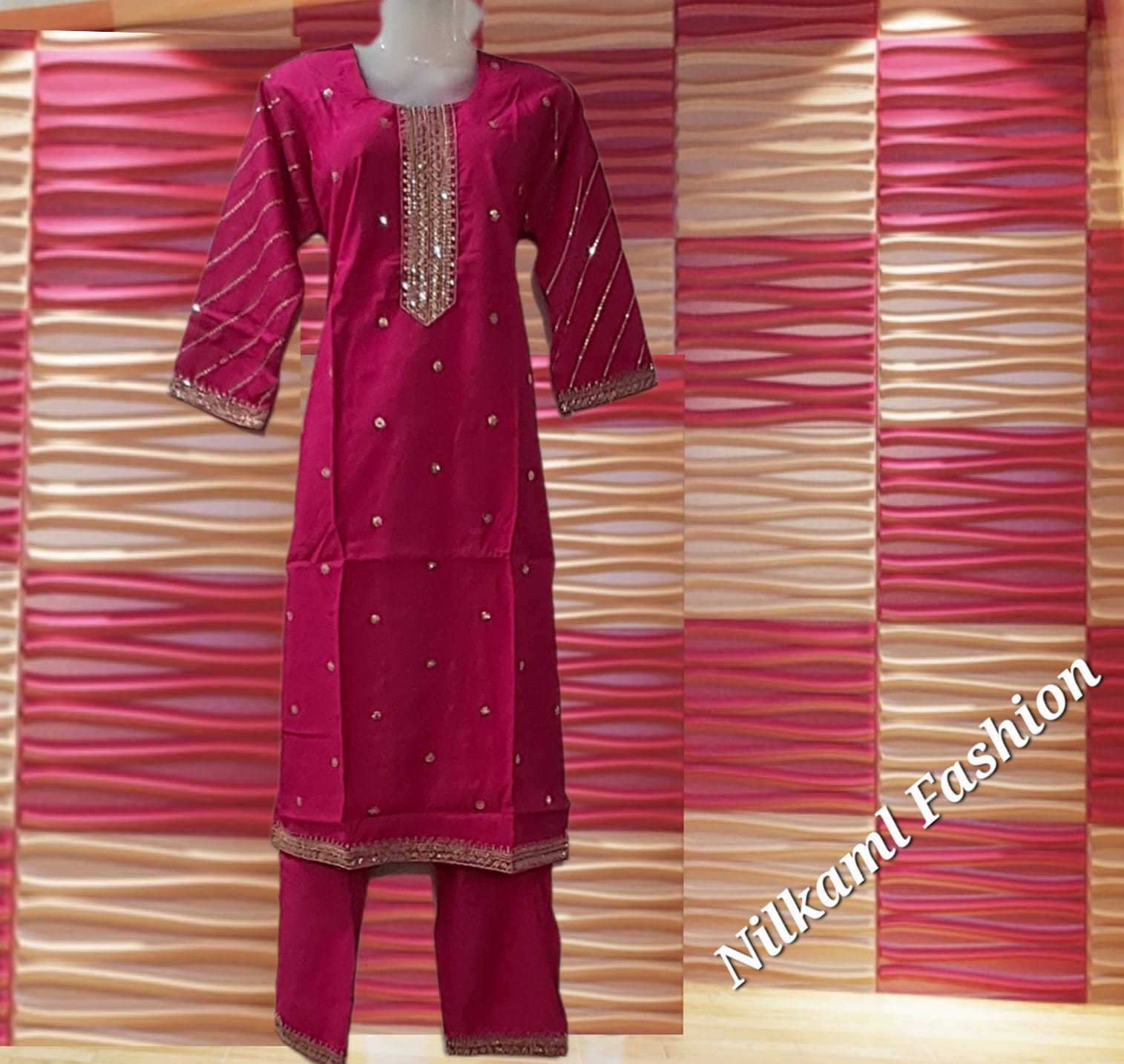 Vatican Silk Dress Pink Mirror