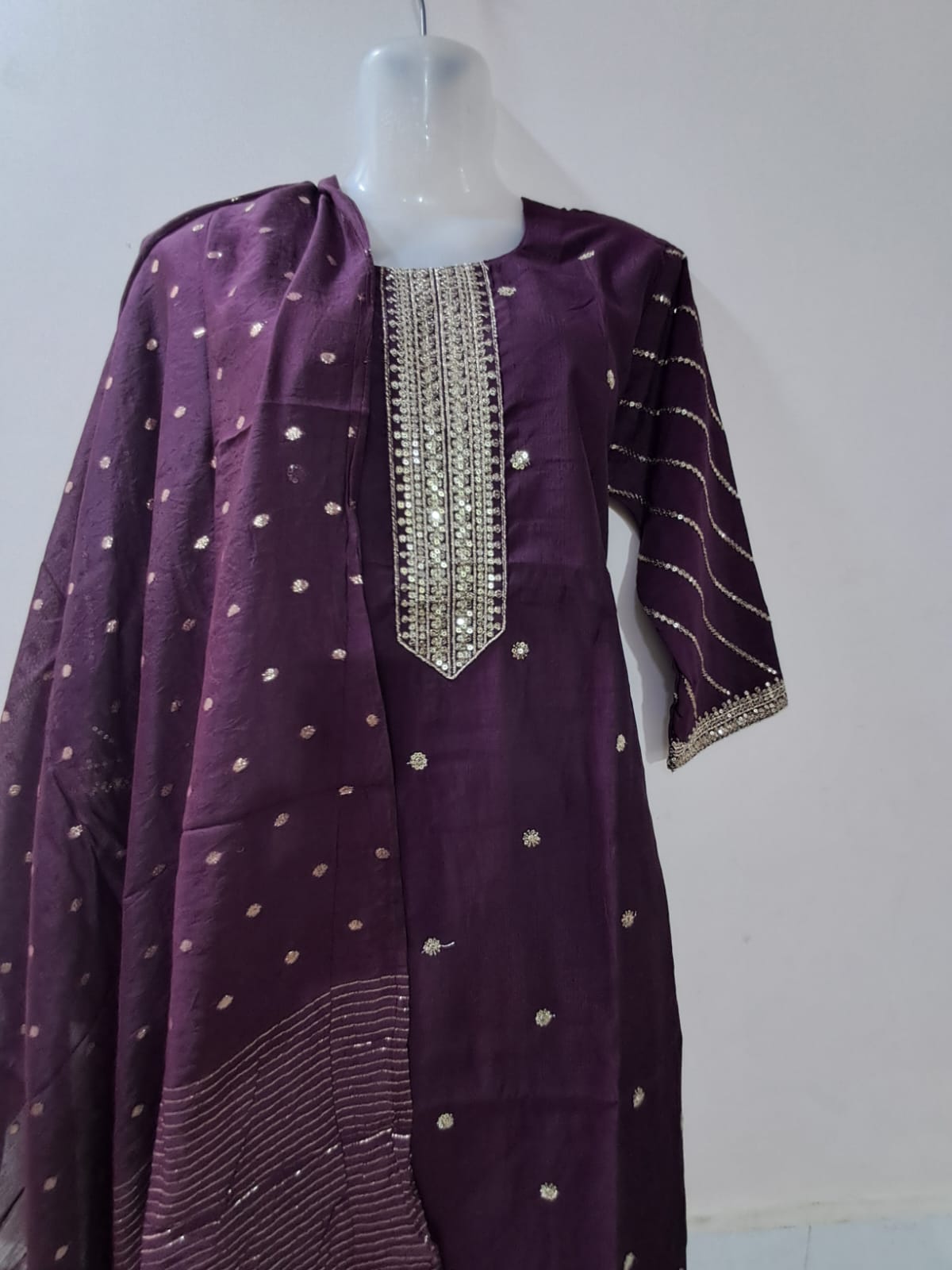 Vatican Silk Purple Mirror Dress