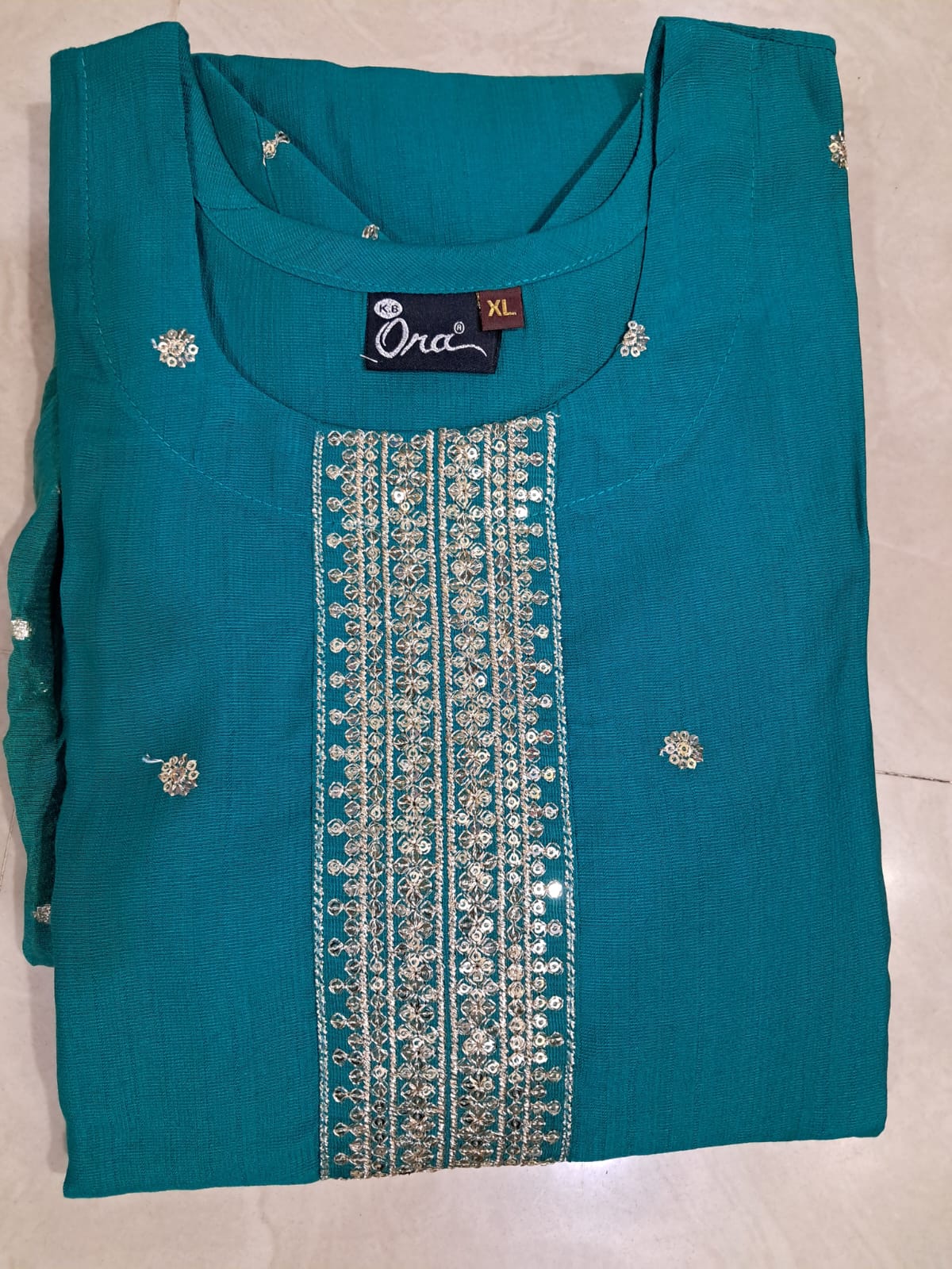 Vatican Silk Teal Green Mirror