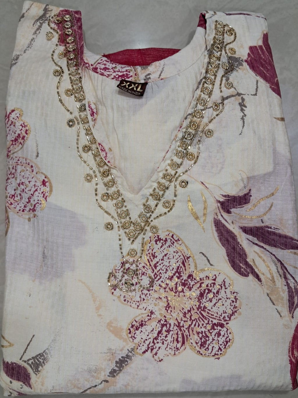 Vatican Silk Cream Floral Print