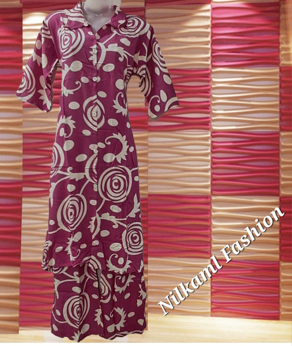 Pink color co- ord set