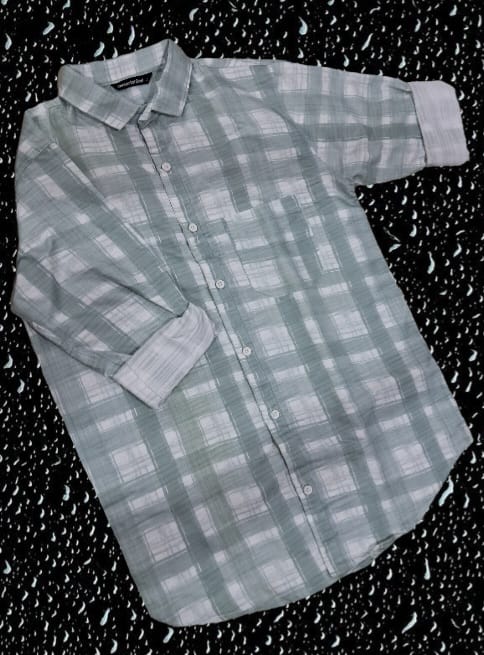 Mint Green Checkered Casual Shirt