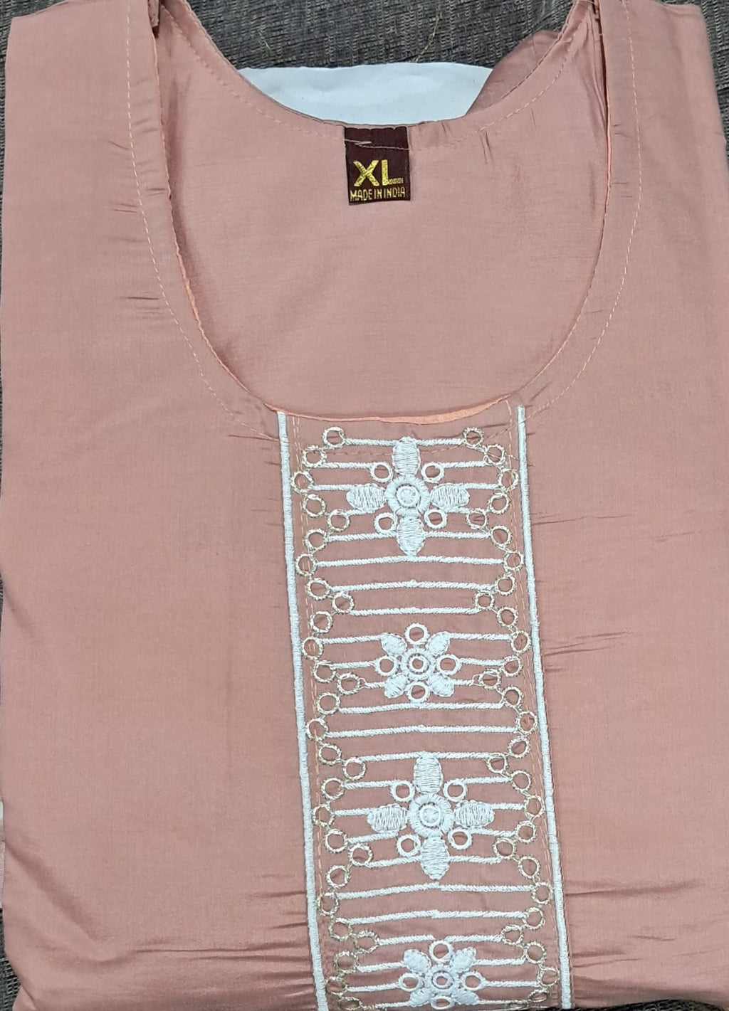 Coffee Brown Embroidered Suit Set with Tie-Dye Dupatta