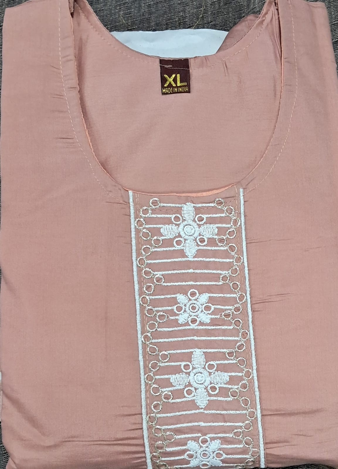 Coffee Brown Embroidered Suit Set with Tie-Dye Dupatta