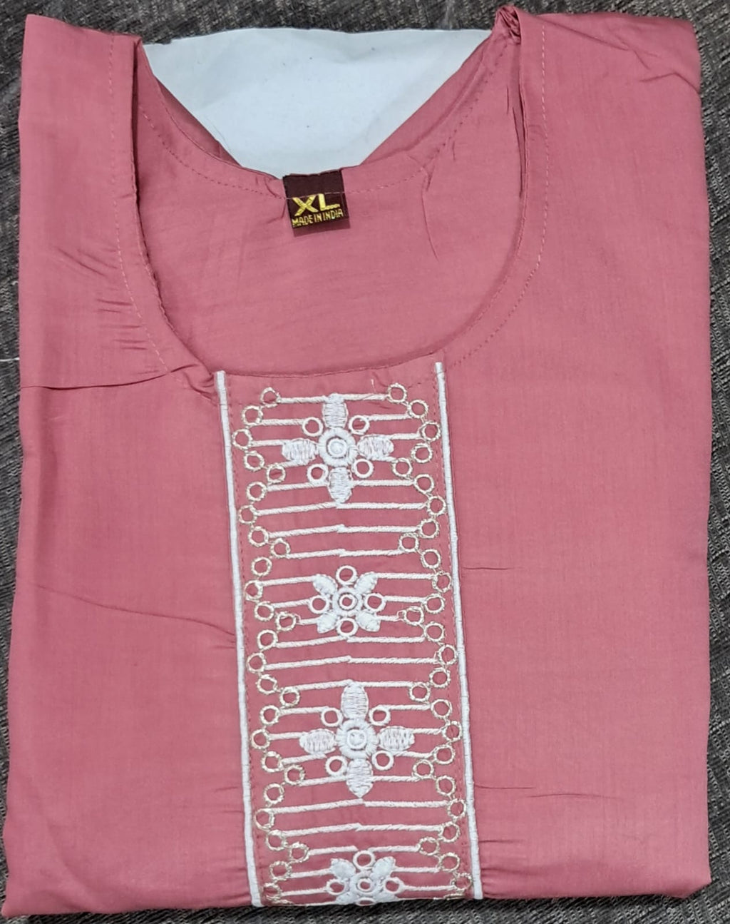 Mauve Embroidered Suit Set with Stylish Tie-Dye Dupatta