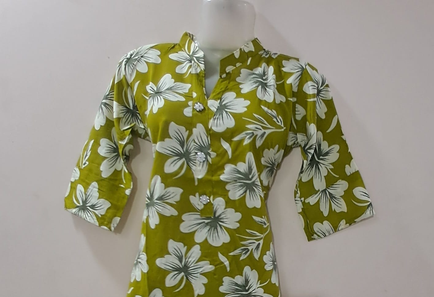 Olive Green Floral Printed Co-Ord Set